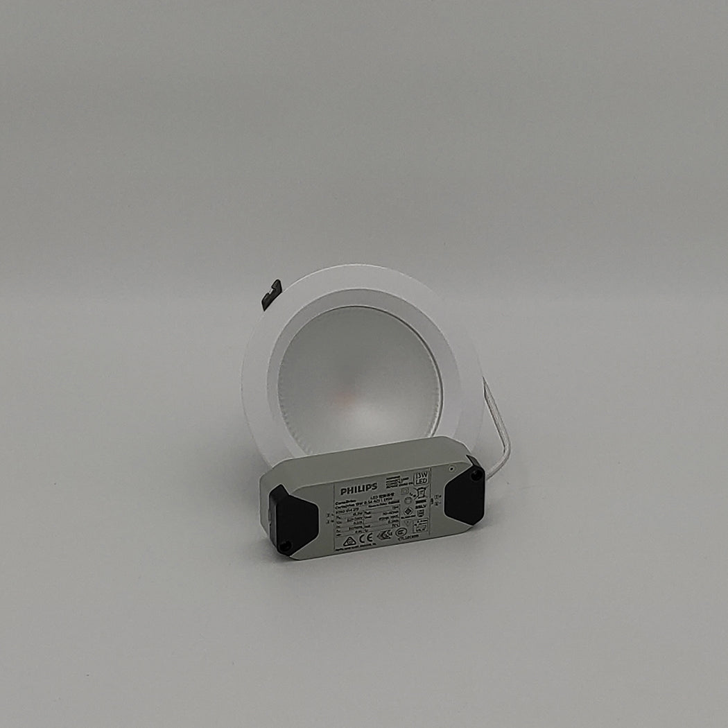 LED recessed downlight "Soi S", 12W, 3000K, white incl. transformer