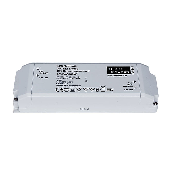LED power supply 24V DC, 100W, IP20