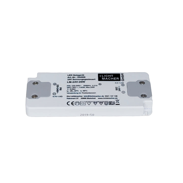 LED power supply 24V DC, 20W, IP20