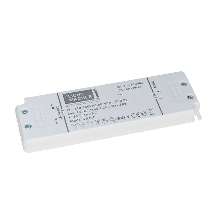 LED power supply 24V DC, 30W, IP20