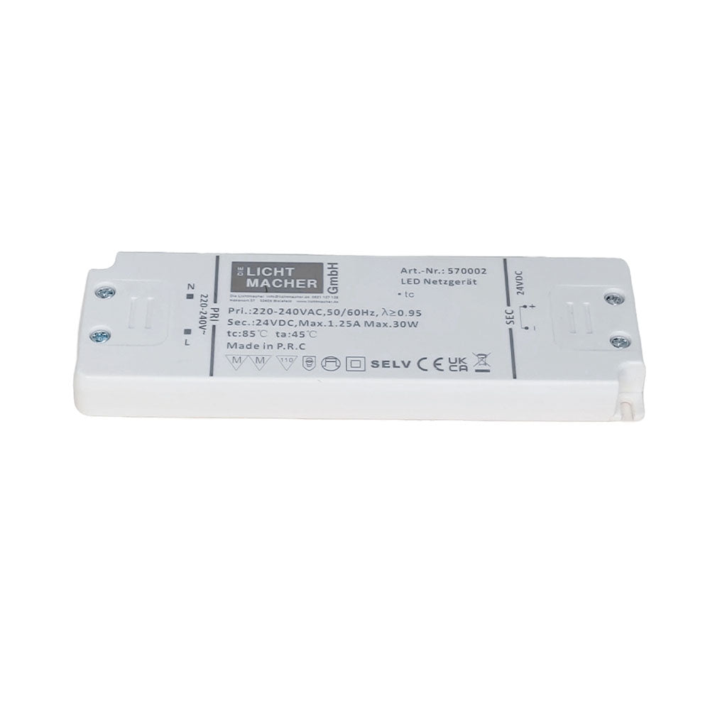LED power supply 24V DC, 30W, IP20