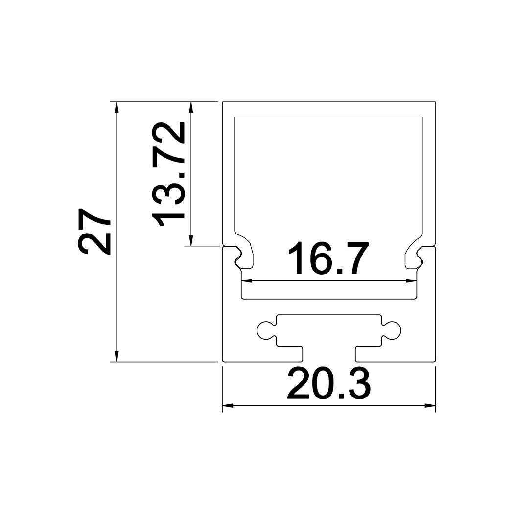 LED aluminum profile rail construction "Chin"