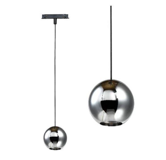 LED Magnetschiene Pendel Kugel 50mm chrom, 4,5W, 2700K, DALI