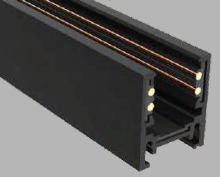 48V Magnetschiene "Magneto" Aufbau Flach, 2M, Schwarz oder Weiß