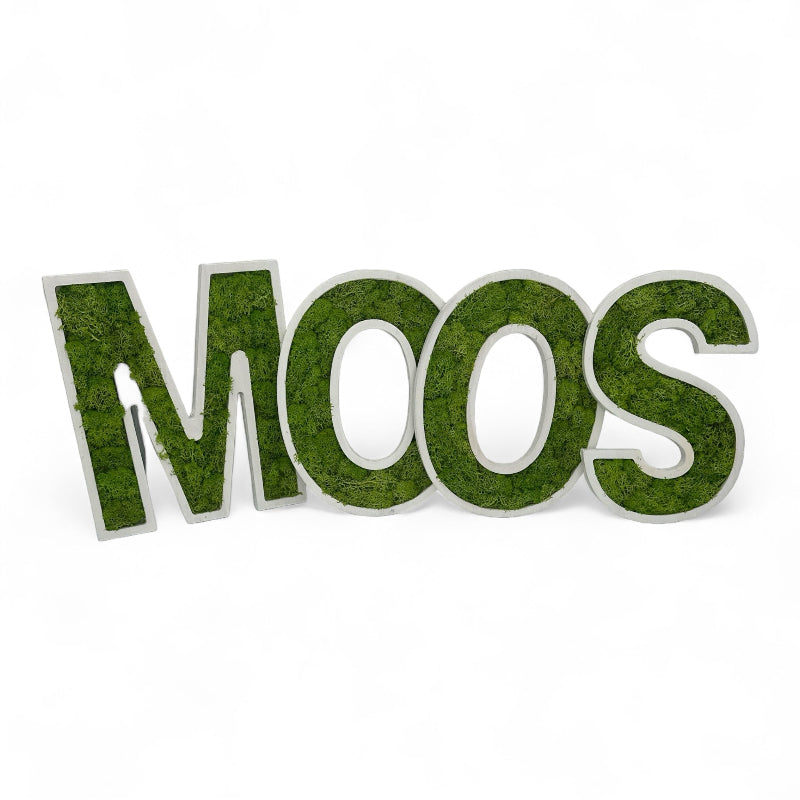 Moosbuchstaben bei den Lichtmachern.