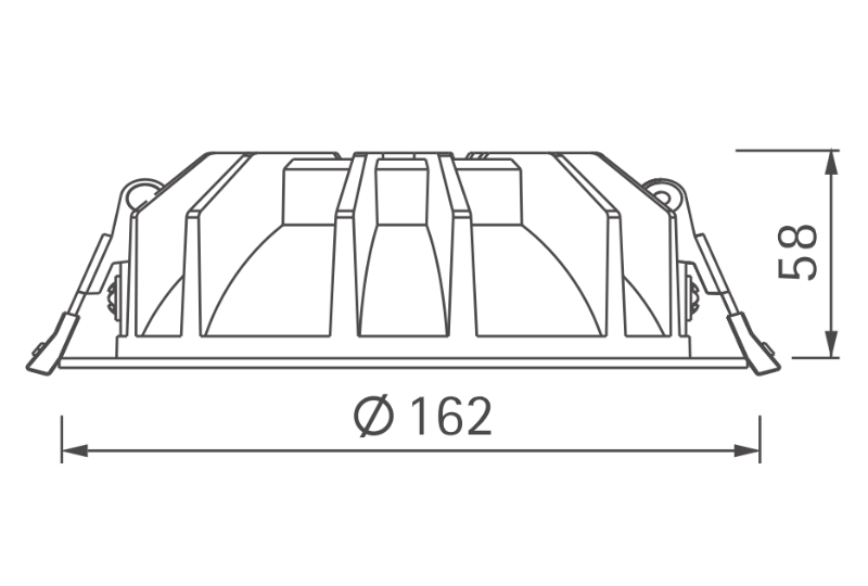 Skizze zu Einbauleuchte.