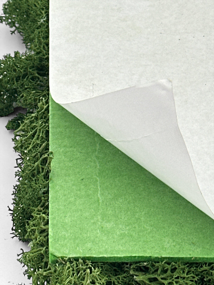 Rückseite Dekomoos in Armeegrün. Die Lichtmacher.