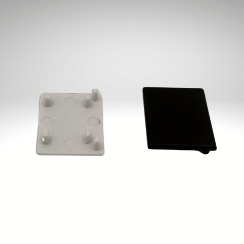 48V magnetic rail "Magneto" end cap, flat construction, black or white