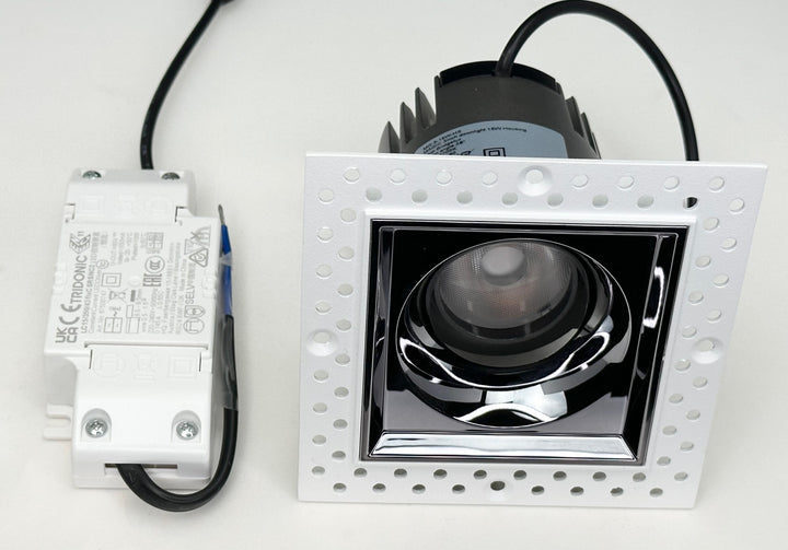 LED Einbaustrahler eckig ohne Rahmen "Core", 15W, 2700K, CRI>90, IP20