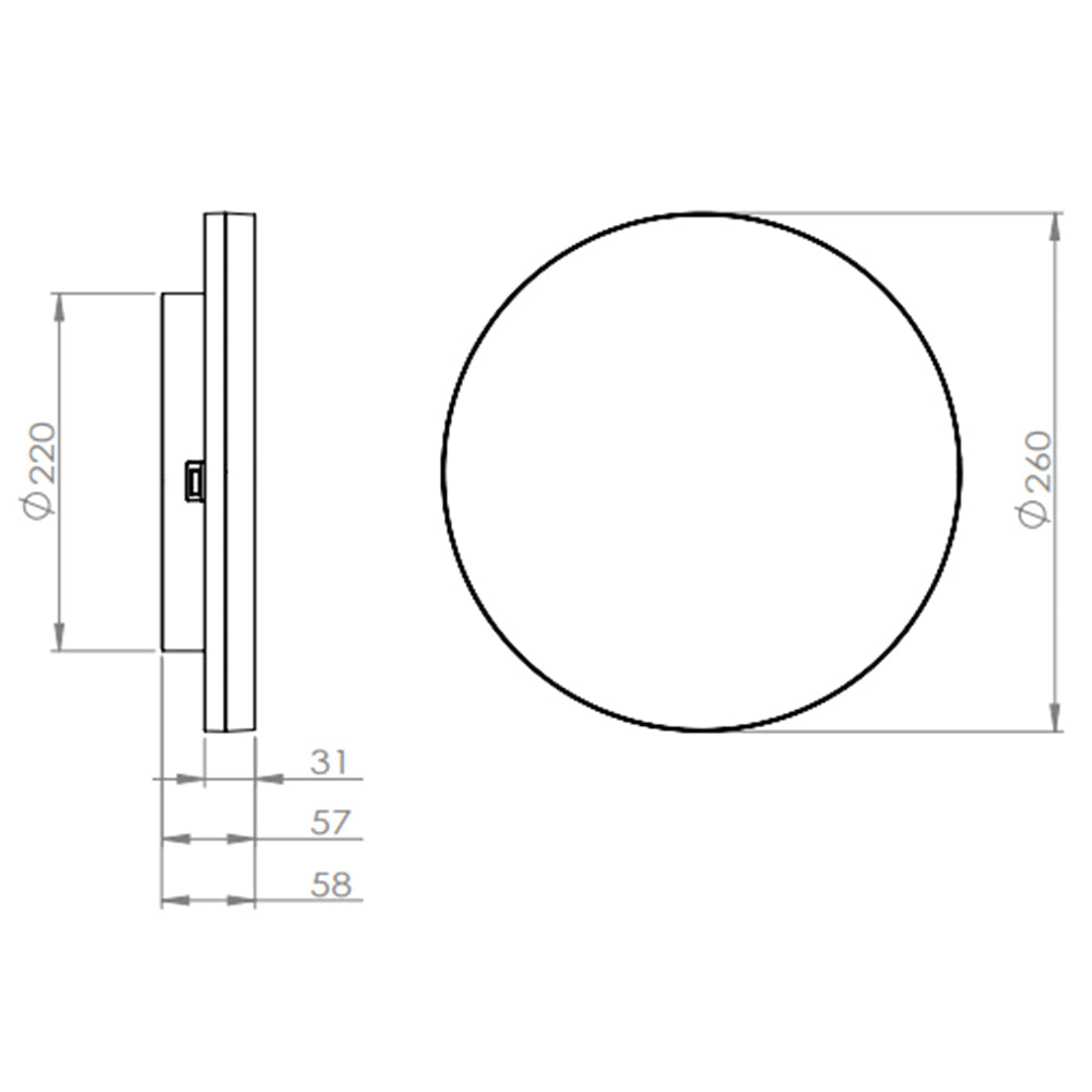 LED Deckenaufbauleuchte "Winston RS26", 20W, Weiß