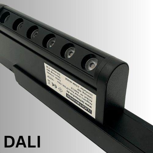 LED magnetic rail line light 6W, 2700K-6000K, DALI, black