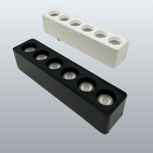 LED magnetic rail Tuya spotlight 6*1W, 2700K-6000K, 24°, fixed, white