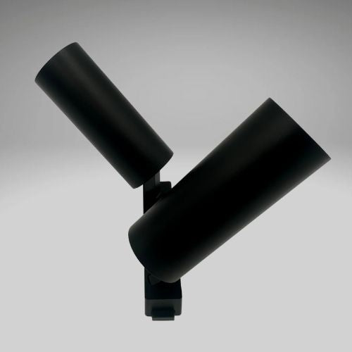 LED magnetic rail Tuya spotlight 2*9W, 2700K-6000K, 24°, cylinder, black