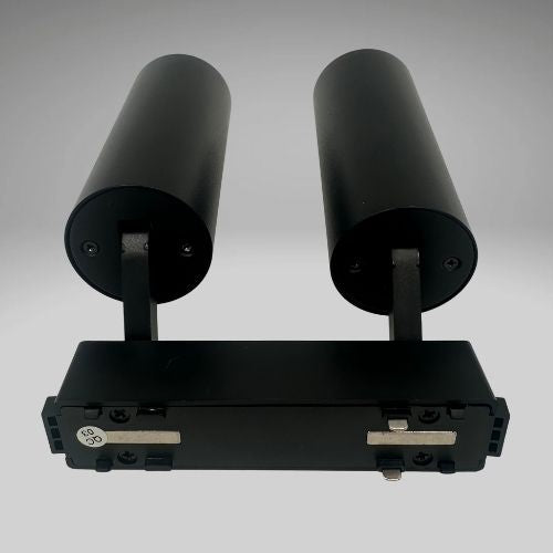 LED magnetic rail Tuya spotlight 2*9W, 2700K-6000K, 24°, cylinder, black