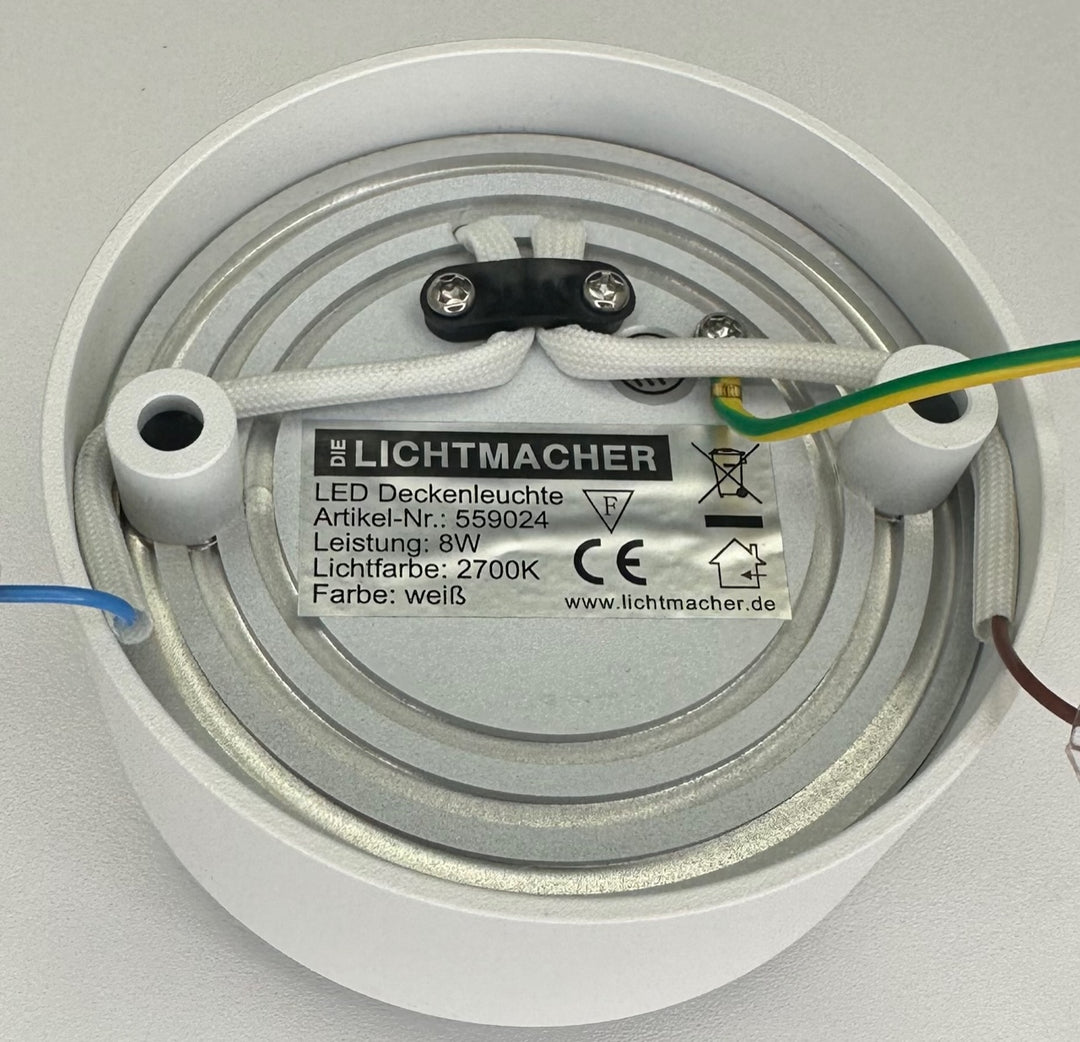 LED Deckenaufbauleuchte Lens 8W, 2700K, IP20