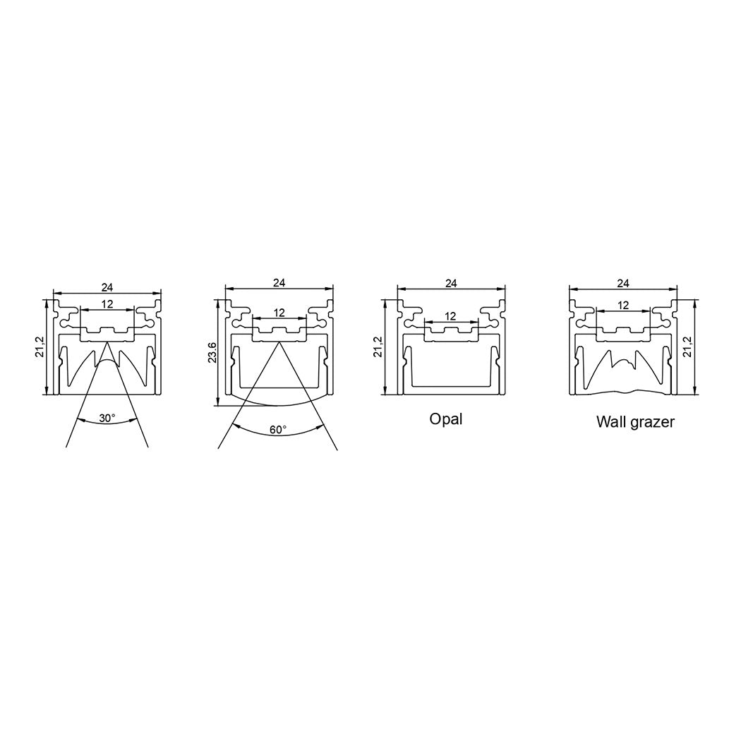 LED aluminum profile rail construction "Horten"
