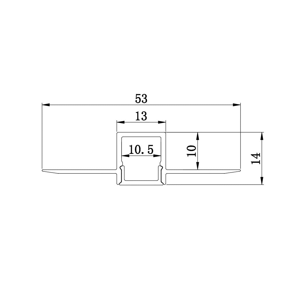 LED aluminum profile rail flush-mounted "Oslo"