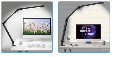LED Schreibtischleuchte 24W, 3000-6500K, schwarz, DIM, CCT