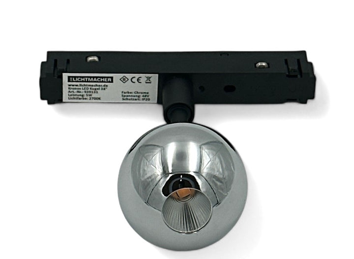 Die Lichtmacher, Artikel 939131, Kronos Magnetschienen Kugel. LED-Leuchtmitel. 