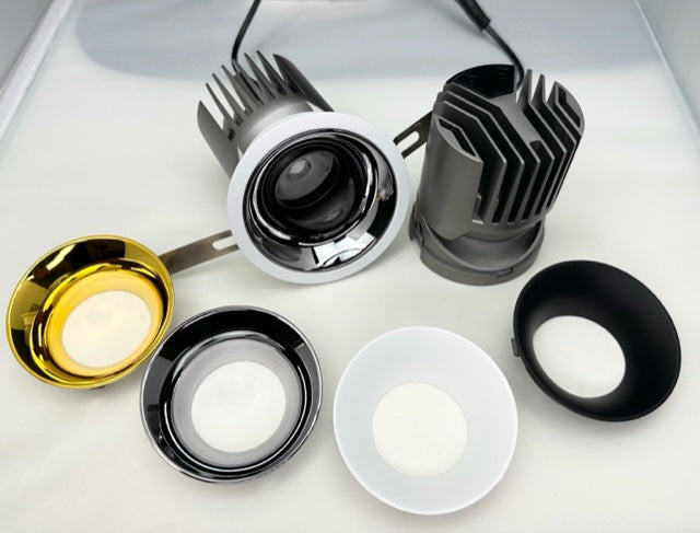 LED recessed spotlight round with frame "Core", 15W, 2700K, CRI&gt;90, IP20