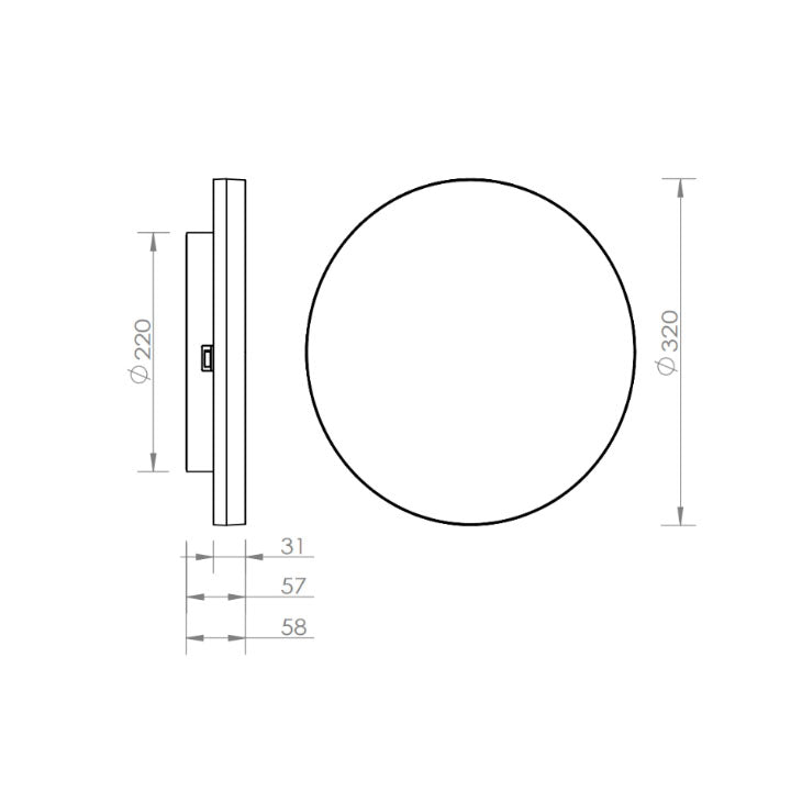 LED ceiling light "Winston R32", 24W, white