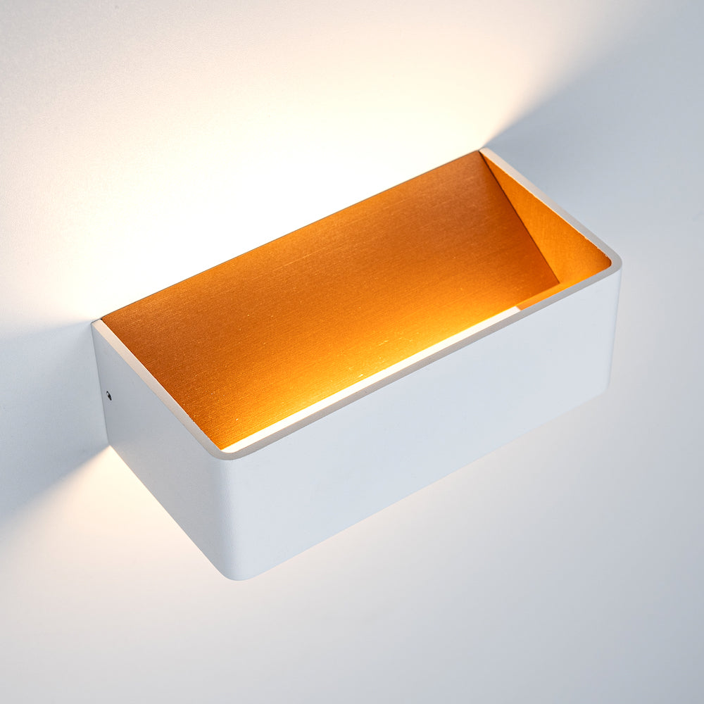 LED Wandleuchte "Carlisto", 8W, Weiß-Gold