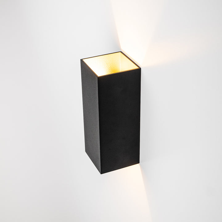 LED Wandleuchte "Cube", 8W, Schwarz/Gold